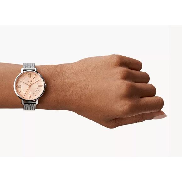 Fossil ES5089 Jacqueline Three-Hand Date Stainless Steel Mesh Watch main image 4